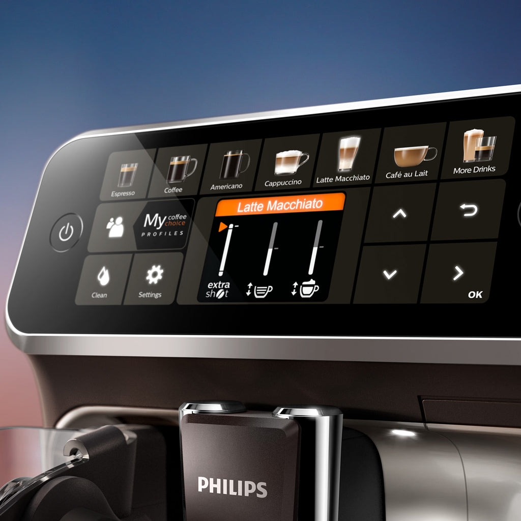 PHILIPS EP5447/90 Serie 5400 LatteGo 11 Kaffeespezialitäten Kaffeevollautomat Schwarz/Chrom