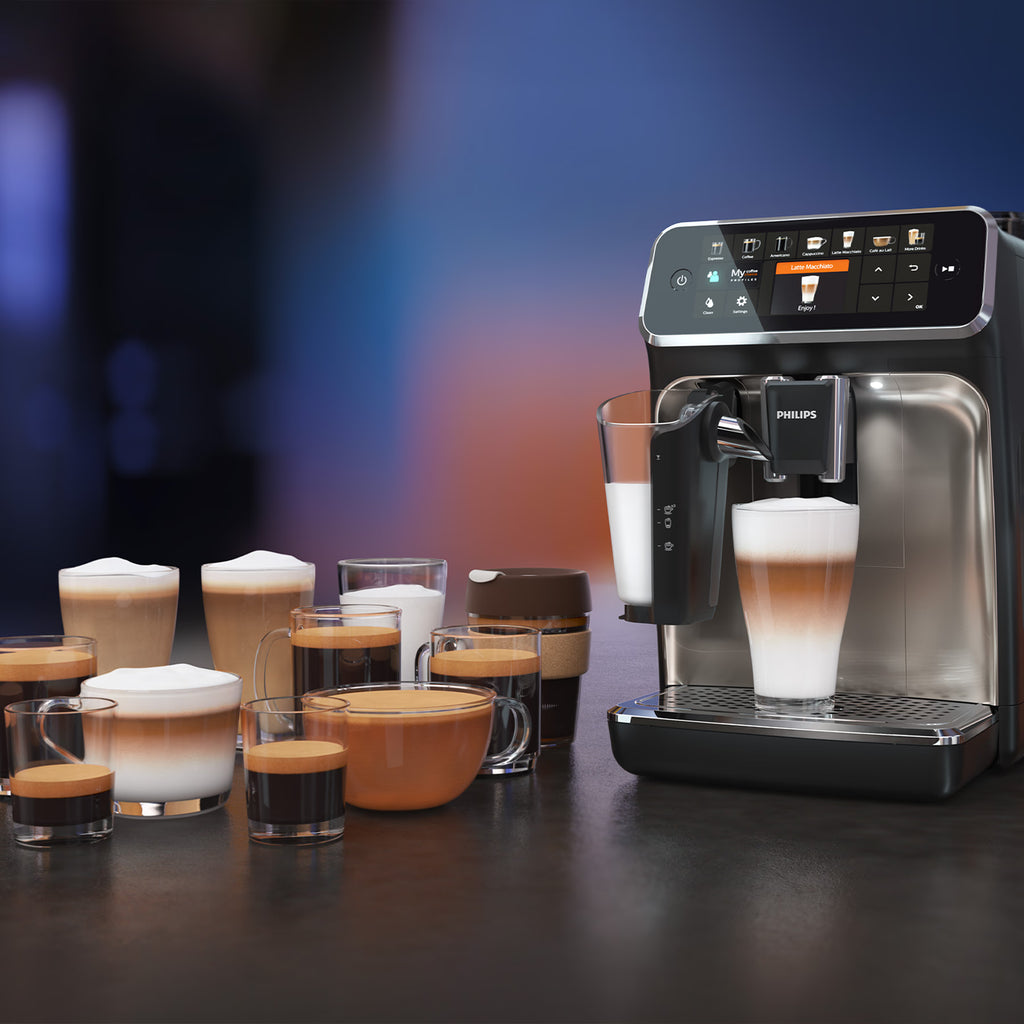 PHILIPS EP5447/90 Serie 5400 LatteGo 11 Kaffeespezialitäten Kaffeevollautomat Schwarz/Chrom