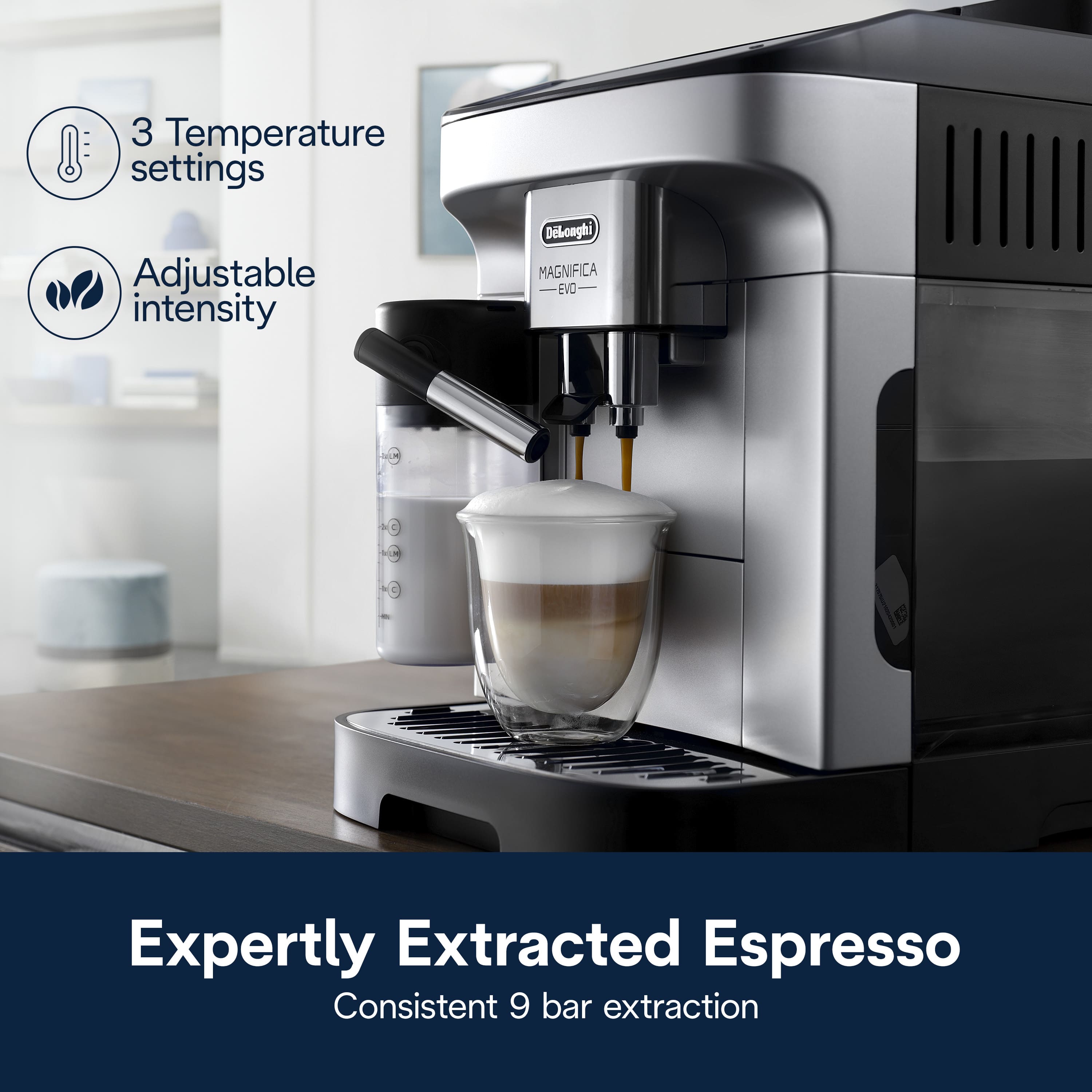 De'Longhi ECAM 290.61.SB Kaffeevollautomat Silber-Schwarz